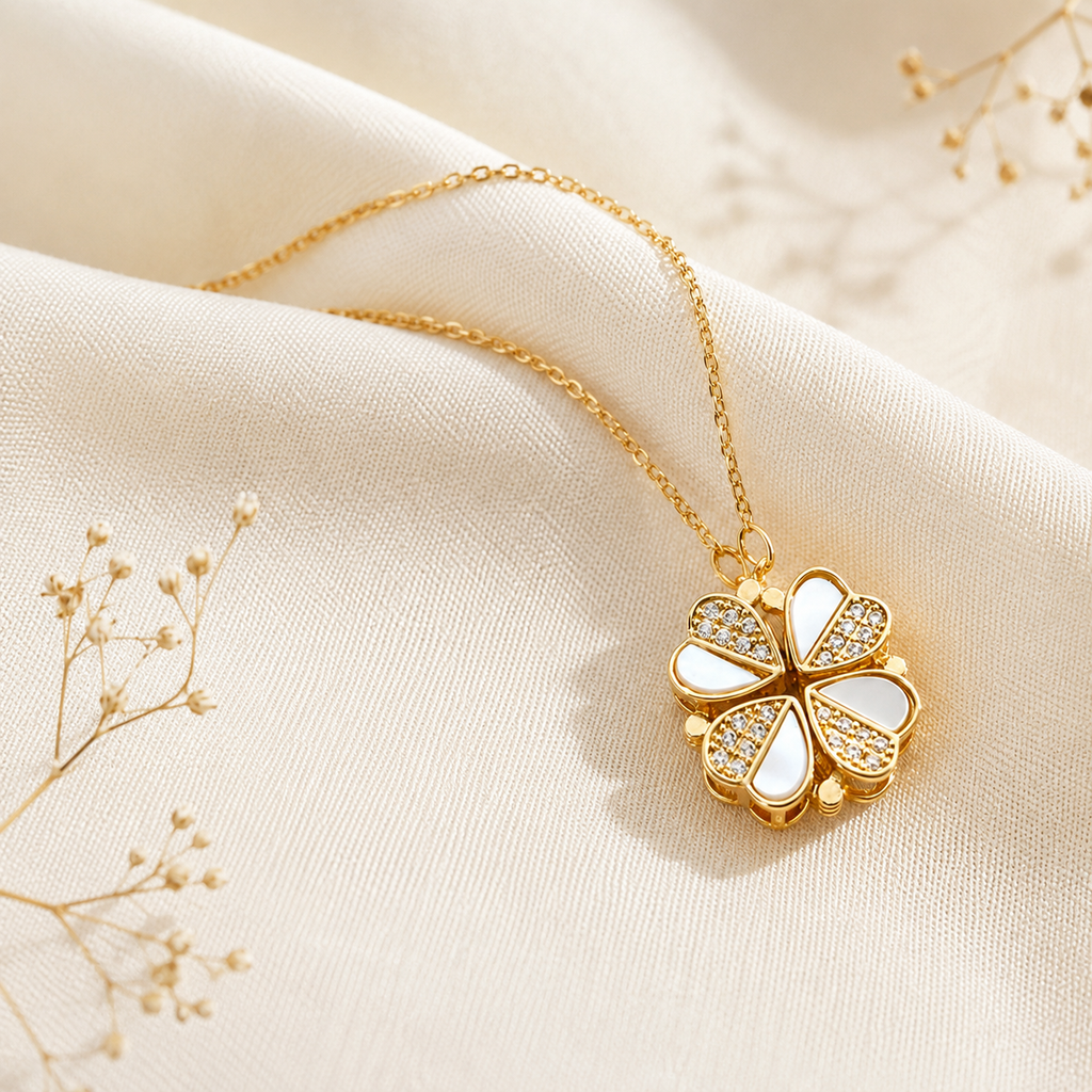 Collar Trébol de la Suerte — Cuatro Corazones